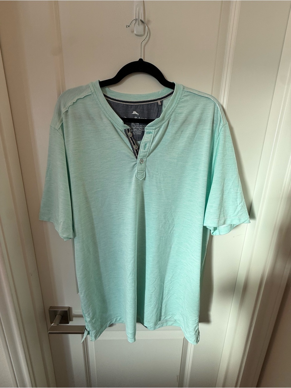 Tommy Bahama Mint Green Short-Sleeve Henley